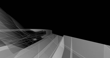 abstract architectural wallpaper high building design, digital concept background