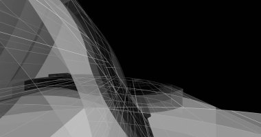 abstract architectural wallpaper high building design, digital concept background