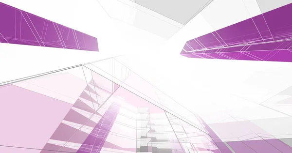 abstract purple architectural wallpaper high building design, digital concept background