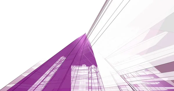 abstract purple architectural wallpaper high building design, digital concept background
