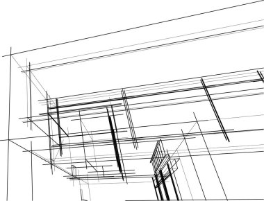 Ev kavramı kroki 3d çizim