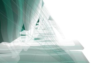  Gelecek perspektifi, soyut mimari duvar kağıdı tasarımı, dijital konsept arkaplan