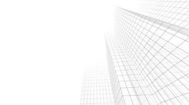 soyut mimari duvar kağıdı gökdelen tasarımı, dijital konsept arkaplan