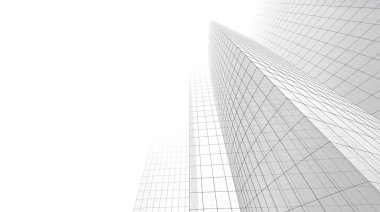 soyut mimari duvar kağıdı gökdelen tasarımı, dijital konsept arkaplan