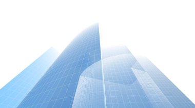 soyut mimari duvar kağıdı gökdelen tasarımı, dijital konsept arkaplan