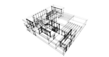 House concept sketch 3d animation 