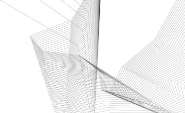  Gelecek perspektifi, soyut mimari duvar kağıdı tasarımı, dijital konsept arkaplan