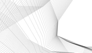 Gelecek perspektifi, soyut mimari duvar kağıdı tasarımı, dijital konsept arkaplan