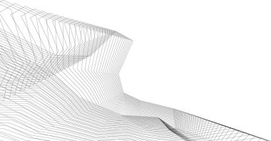  Gelecek perspektifi, soyut mimari duvar kağıdı tasarımı, dijital konsept arkaplan