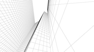  Gelecek perspektifi, soyut mimari duvar kağıdı tasarımı, dijital konsept arkaplan