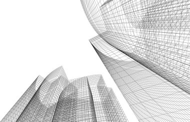  Gelecek perspektifi, soyut mimari duvar kağıdı tasarımı, dijital konsept arkaplan