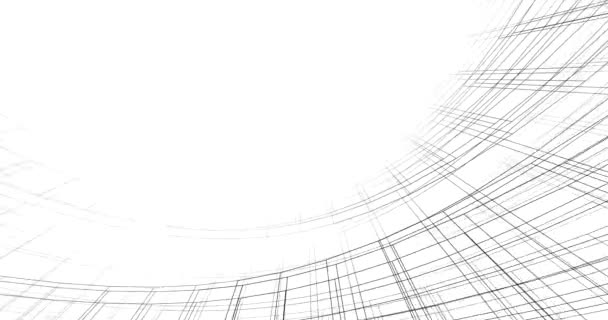 Абстрактная Анимация Архитектурный Дизайн Обоев Небоскреба Цифровой Концепт Фон — стоковое видео