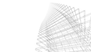 Gelecek perspektifi, soyut mimari duvar kağıdı tasarımı, dijital konsept arkaplan