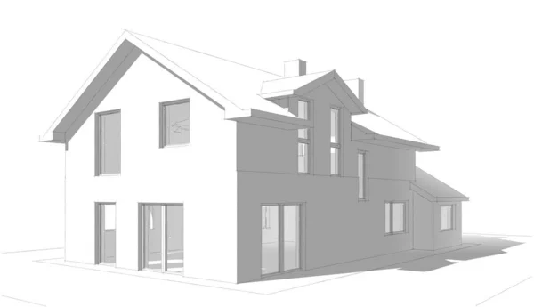 House Concept Sketch Illustration — Stock Photo, Image