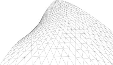 Gelecek perspektifi, soyut mimari duvar kağıdı tasarımı, dijital konsept arka plan, gökdelen cephesi