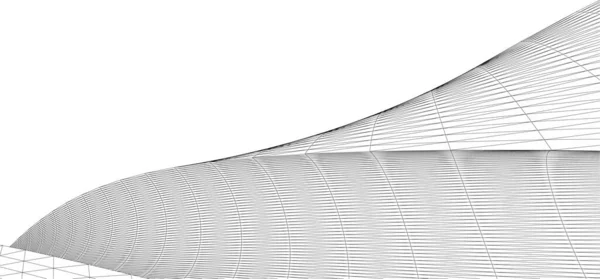 面向未来的观点 抽象的建筑墙纸设计 数字概念背景 摩天大楼的立面 — 图库矢量图片