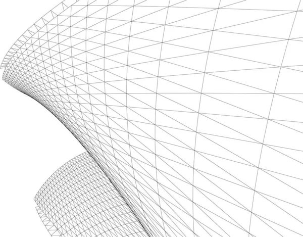 Футуристическая Перспектива Абстрактный Архитектурный Дизайн Обоев Цифровой Концептуальный Фон Фасад — стоковый вектор