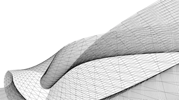 Prospettiva Futuristica Disegno Astratto Carta Parati Architettonica Sfondo Concetto Digitale — Vettoriale Stock