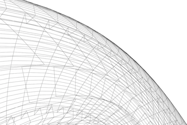Футуристическая Перспектива Абстрактный Архитектурный Дизайн Обоев Цифровой Концептуальный Фон Фасад — стоковый вектор