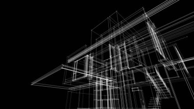 Ev kavramı kroki 3d çizim