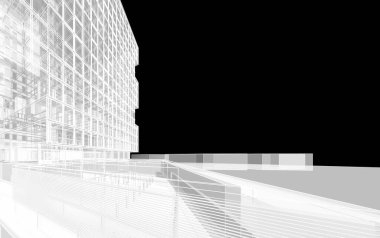 abstract architectural wallpaper high building design, digital concept background