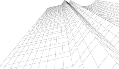 soyut mimari duvar kağıdı gökdelenler tasarım, dijital konsept arkaplan