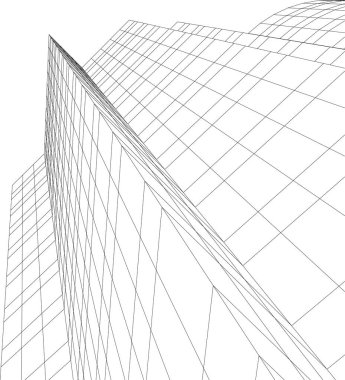 soyut mimari duvar kağıdı gökdelenler tasarım, dijital konsept arkaplan