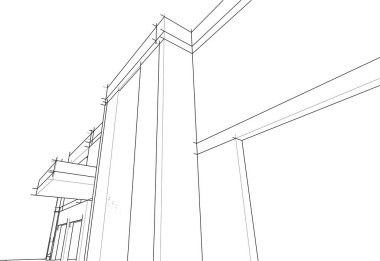 Ev kavramı kroki 3d çizim