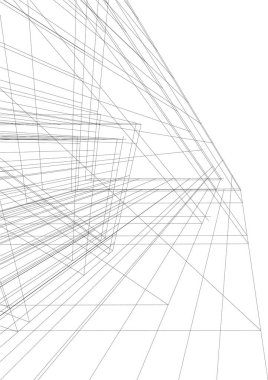 soyut mimari duvar kağıdı gökdelenler tasarım, dijital konsept arkaplan