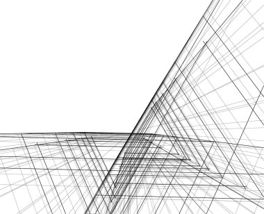 soyut mimari duvar kağıdı gökdelenler tasarım, dijital konsept arkaplan