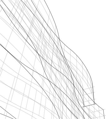 soyut mimari duvar kağıdı gökdelenler tasarım, dijital konsept arkaplan