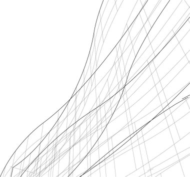 soyut mimari duvar kağıdı gökdelenler tasarım, dijital konsept arkaplan