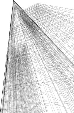 soyut mimari duvar kağıdı gökdelenler tasarım, dijital konsept arkaplan