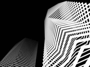 soyut mimari duvar kağıdı gökdelenler tasarım, dijital konsept arkaplan