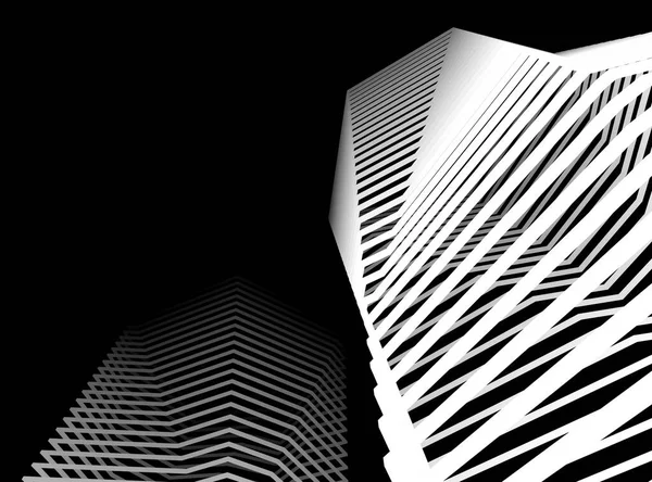 Абстрактные Архитектурные Обои Дизайн Небоскребов Цифровой Концепт Фон — стоковое фото