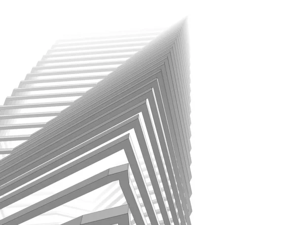 Абстрактные Архитектурные Обои Дизайн Небоскребов Цифровой Концепт Фон — стоковое фото