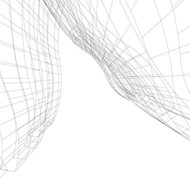 soyut mimari duvar kağıdı gökdelenler tasarım, dijital konsept arkaplan