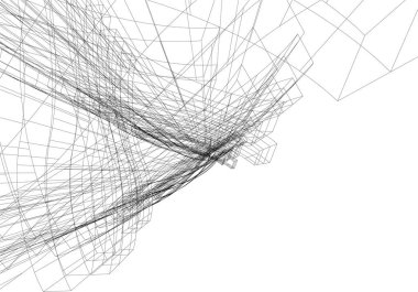 soyut mimari duvar kağıdı gökdelenler tasarım, dijital konsept arkaplan