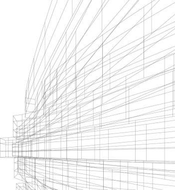 soyut mimari duvar kağıdı gökdelenler tasarım, dijital konsept arkaplan