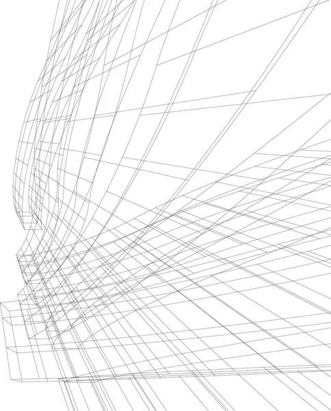 Abstract Tapet Arhitectural Zgârie Nori Design Fundal Concept Digital — Vector de stoc