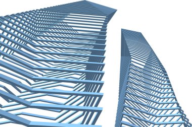 soyut mimari duvar kağıdı gökdelenler tasarım, dijital konsept arkaplan