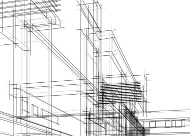 Ev kavramı kroki 3d çizim