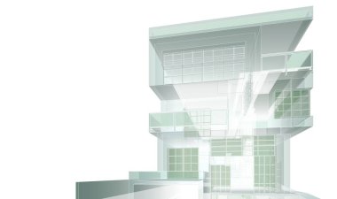 abstract architectural wallpaper high building design, digital concept background