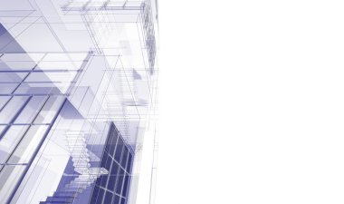 abstract architectural wallpaper high building design, digital concept background