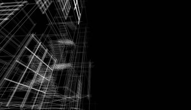 abstract architectural wallpaper high building design, digital concept background