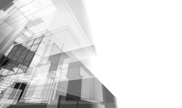 Abstrato Arquitetura Papel Parede Design Edifício Alto Fundo Conceito Digital — Fotografia de Stock