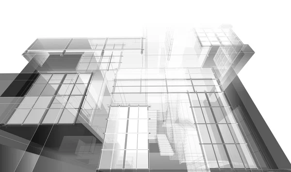 Papel Pintado Arquitectónico Abstracto Alto Diseño Del Edificio Fondo Concepto —  Fotos de Stock