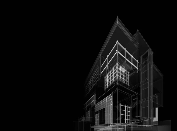Abstrakcyjny Projekt Tapety Architektonicznej Wysoki Budynek Cyfrowe Tło Koncepcyjne — Zdjęcie stockowe