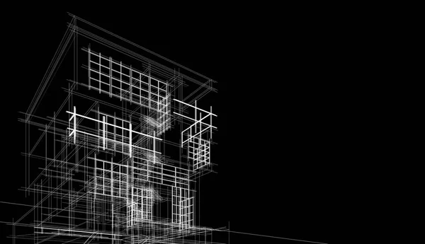 Αφηρημένη Αρχιτεκτονική Ταπετσαρία Υψηλή Σχεδίαση Κτιρίου Ψηφιακή Έννοια Φόντο — Φωτογραφία Αρχείου