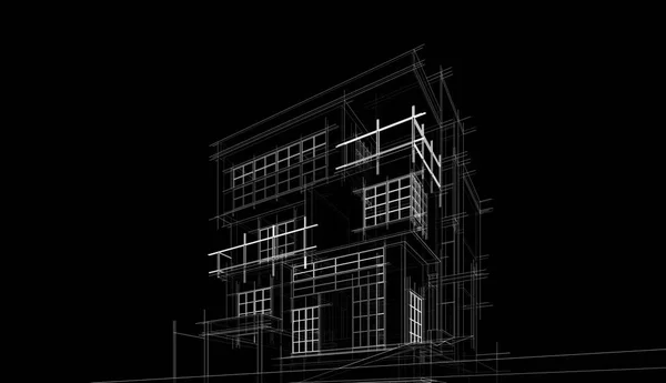 抽象的な建築壁紙高建築デザインデジタルコンセプト背景 — ストック写真
